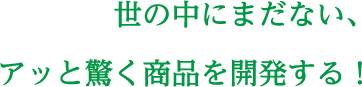 目標は、殺虫剤業界で代表するような看板商品を作ること！